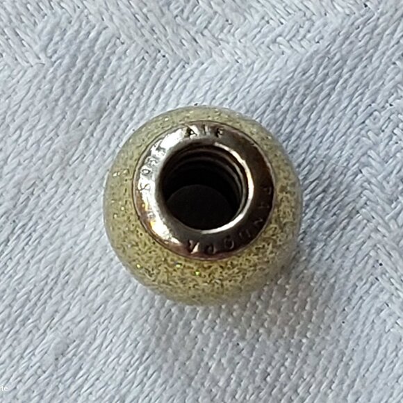 Pandora authentic sterling charm gold glitter ball - Picture 4 of 5
